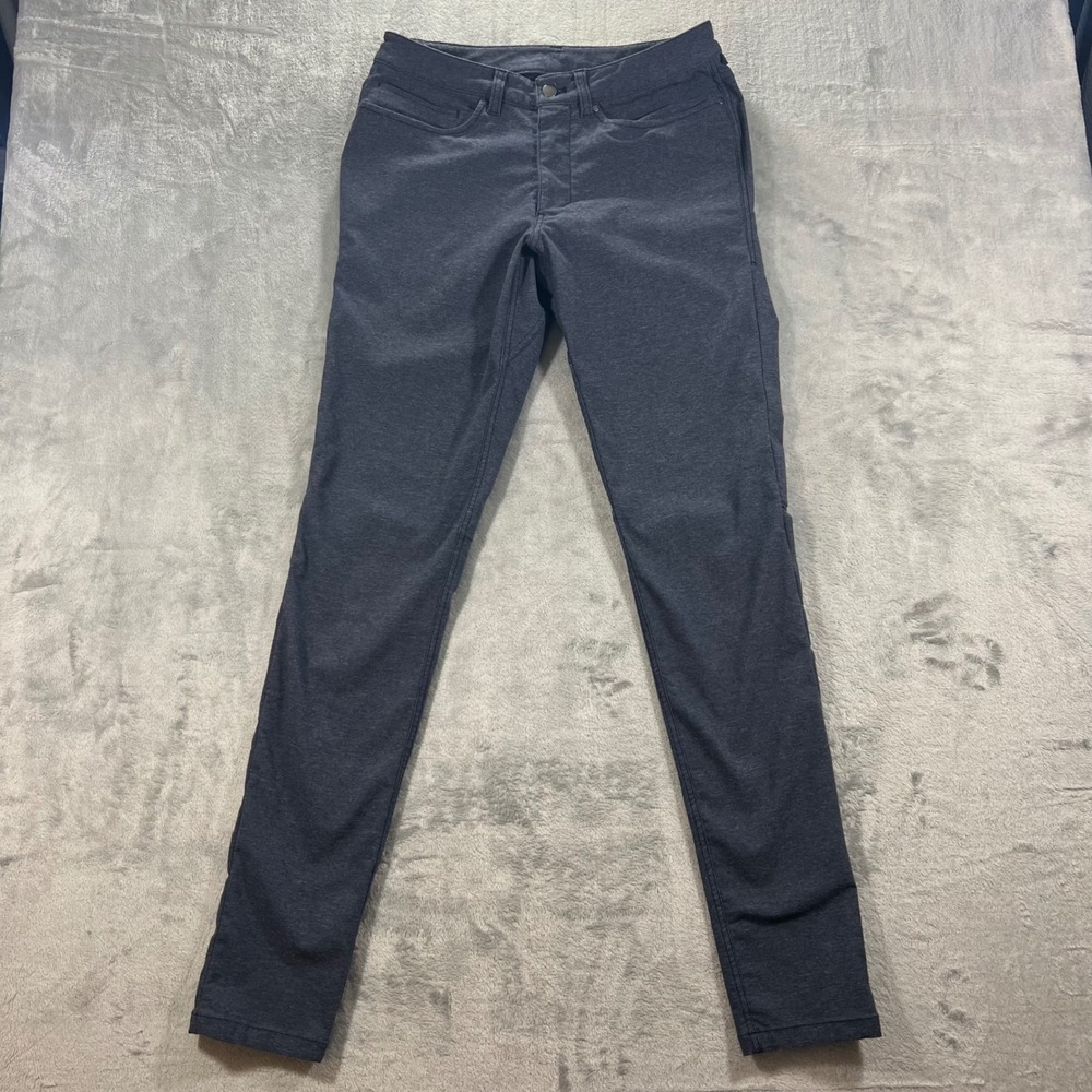 LULULEMON ABC Pants Mens 30x33 Blue Gray Skinny‎ Stretch Commuter LM5992S
